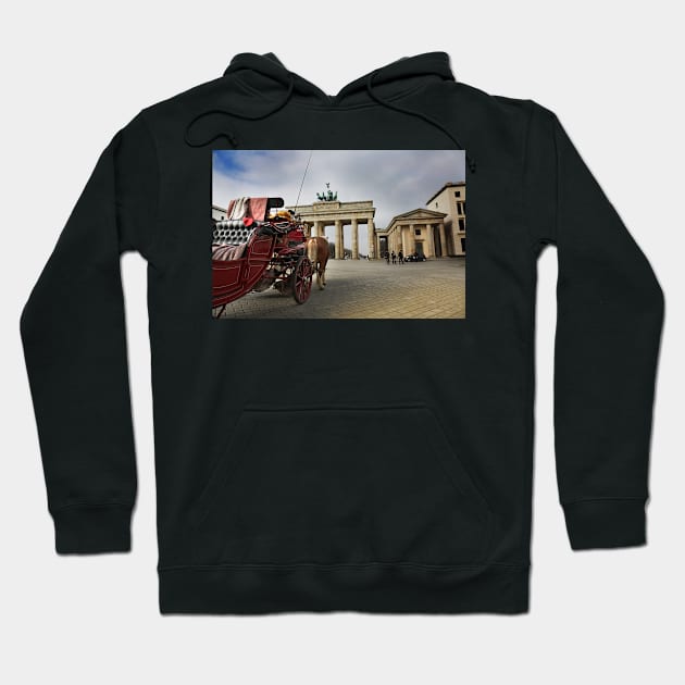 Brandenburg Gate, Berlin City colored Hoodie by hottehue